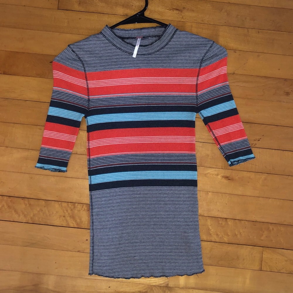 Free People stretchy stripe shirt